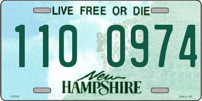 NH license plate 1100974