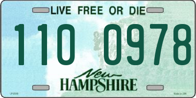 NH license plate 1100978