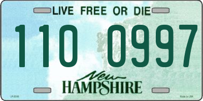 NH license plate 1100997