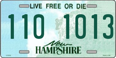 NH license plate 1101013