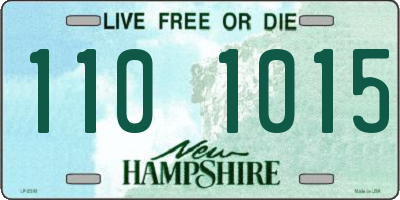 NH license plate 1101015