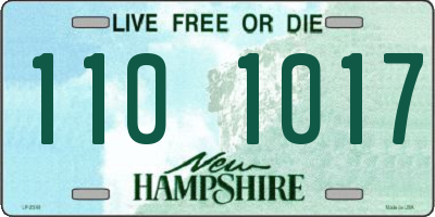 NH license plate 1101017