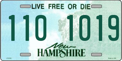 NH license plate 1101019