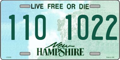 NH license plate 1101022