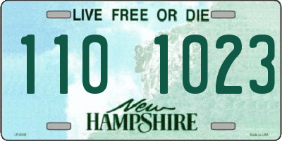 NH license plate 1101023
