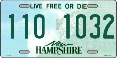 NH license plate 1101032