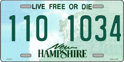 NH license plate 1101034