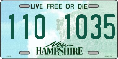 NH license plate 1101035