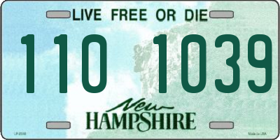 NH license plate 1101039