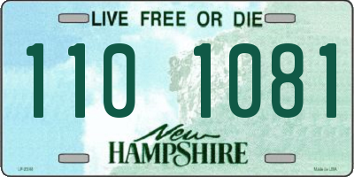 NH license plate 1101081