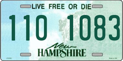 NH license plate 1101083