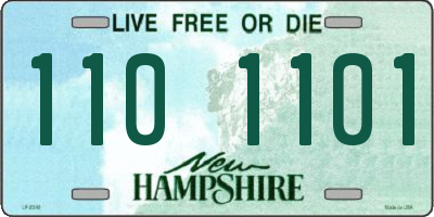 NH license plate 1101101