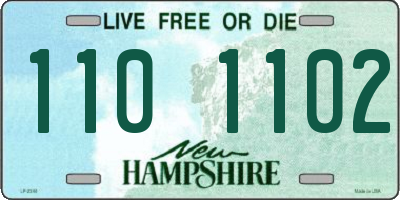 NH license plate 1101102
