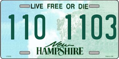 NH license plate 1101103