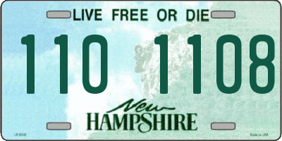 NH license plate 1101108