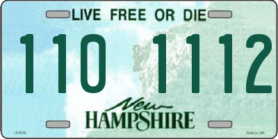 NH license plate 1101112