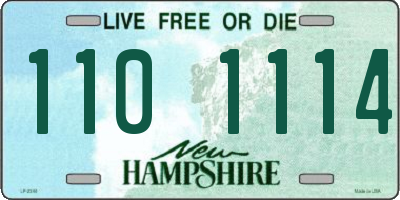 NH license plate 1101114