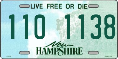 NH license plate 1101138