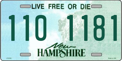 NH license plate 1101181