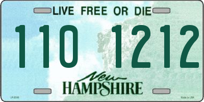NH license plate 1101212
