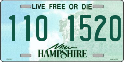 NH license plate 1101520