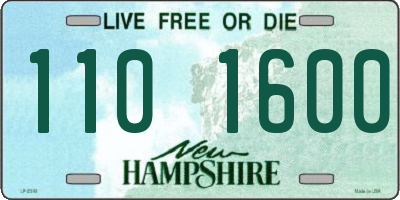 NH license plate 1101600