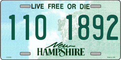 NH license plate 1101892