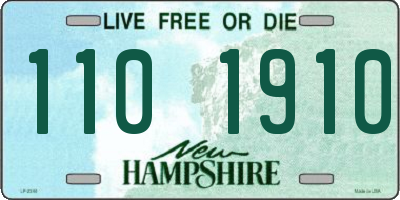 NH license plate 1101910