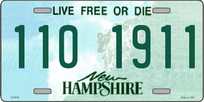 NH license plate 1101911