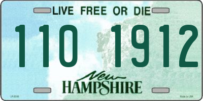 NH license plate 1101912