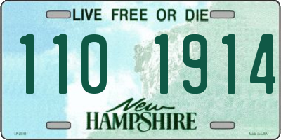NH license plate 1101914