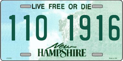 NH license plate 1101916