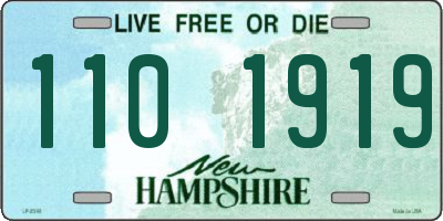 NH license plate 1101919