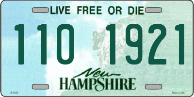 NH license plate 1101921