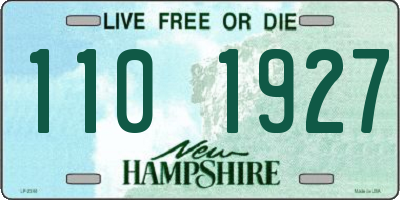 NH license plate 1101927