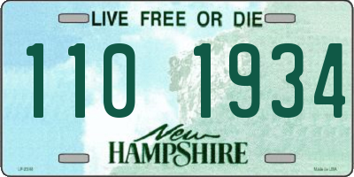NH license plate 1101934