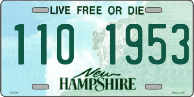 NH license plate 1101953