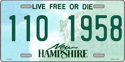 NH license plate 1101958