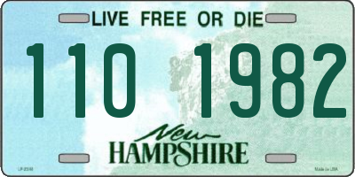 NH license plate 1101982