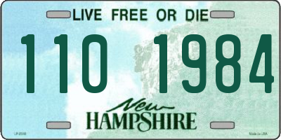 NH license plate 1101984