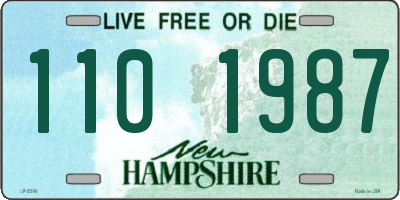 NH license plate 1101987