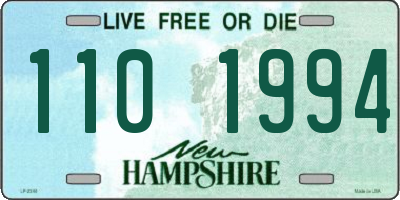 NH license plate 1101994