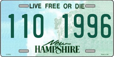 NH license plate 1101996
