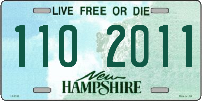 NH license plate 1102011