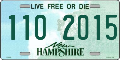 NH license plate 1102015