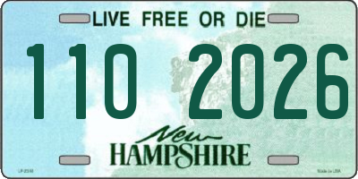 NH license plate 1102026