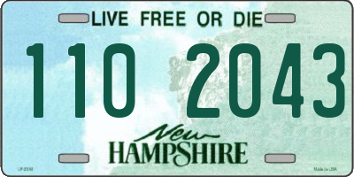 NH license plate 1102043