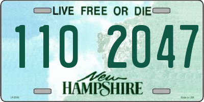 NH license plate 1102047