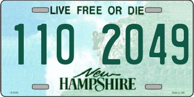 NH license plate 1102049