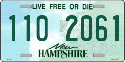 NH license plate 1102061